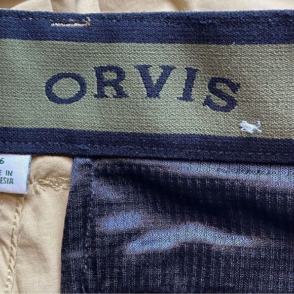 Orvis Khaki Voyager Tech Outdoor Stretch Shorts Size 36 - Picture 3 of 12